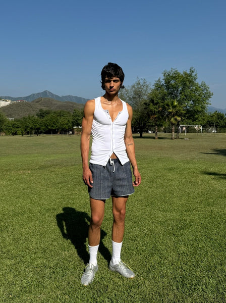 Tank Top Blanco con Botones